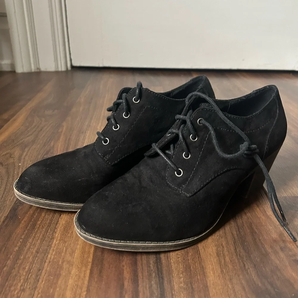 Rocket Dog Black Suede Heeled Boots Size 9